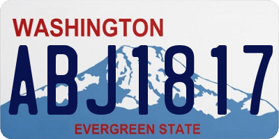 WA license plate ABJ1817