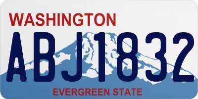 WA license plate ABJ1832