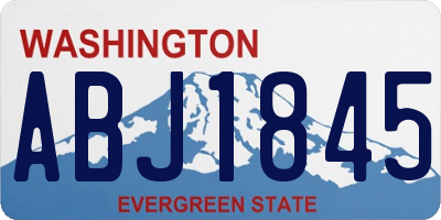 WA license plate ABJ1845