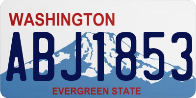 WA license plate ABJ1853
