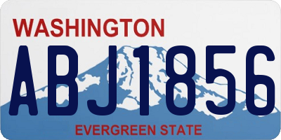 WA license plate ABJ1856