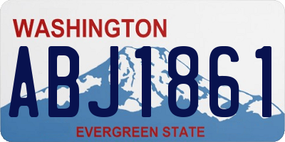 WA license plate ABJ1861