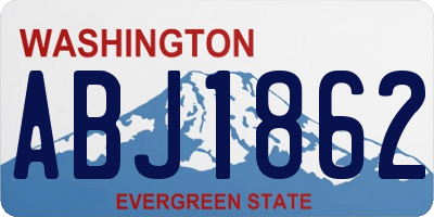 WA license plate ABJ1862