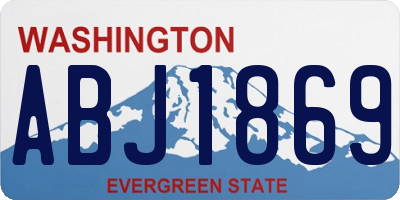 WA license plate ABJ1869
