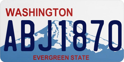 WA license plate ABJ1870