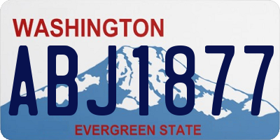 WA license plate ABJ1877