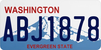 WA license plate ABJ1878