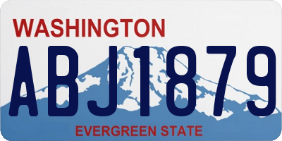 WA license plate ABJ1879