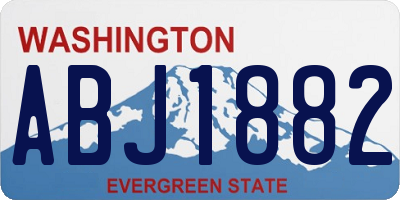 WA license plate ABJ1882