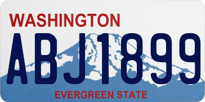 WA license plate ABJ1899