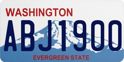 WA license plate ABJ1900
