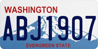 WA license plate ABJ1907