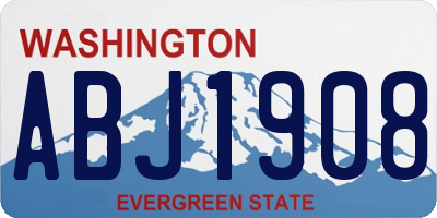 WA license plate ABJ1908