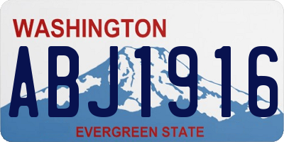 WA license plate ABJ1916