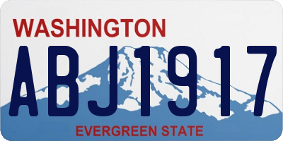 WA license plate ABJ1917