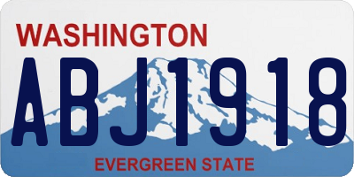 WA license plate ABJ1918