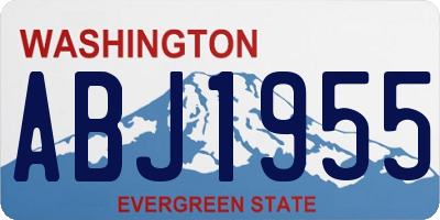 WA license plate ABJ1955