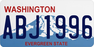 WA license plate ABJ1996