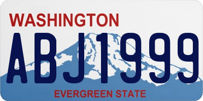 WA license plate ABJ1999