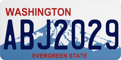 WA license plate ABJ2029