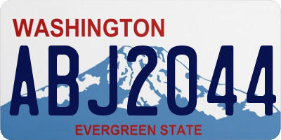 WA license plate ABJ2044