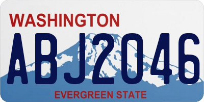 WA license plate ABJ2046