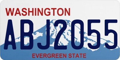 WA license plate ABJ2055