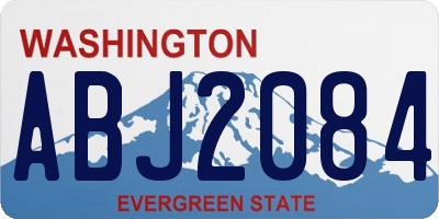 WA license plate ABJ2084