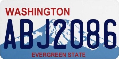 WA license plate ABJ2086