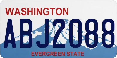 WA license plate ABJ2088