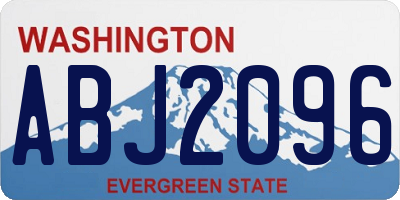 WA license plate ABJ2096