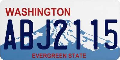 WA license plate ABJ2115