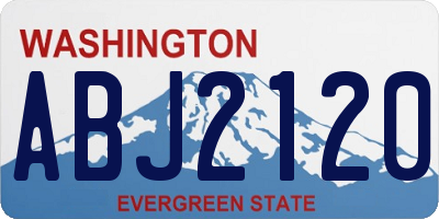 WA license plate ABJ2120