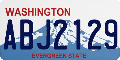 WA license plate ABJ2129