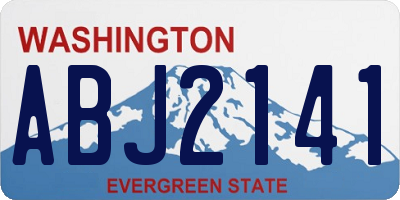 WA license plate ABJ2141