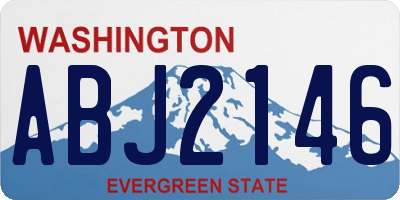 WA license plate ABJ2146