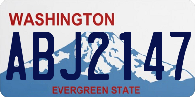 WA license plate ABJ2147