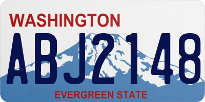 WA license plate ABJ2148
