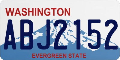 WA license plate ABJ2152