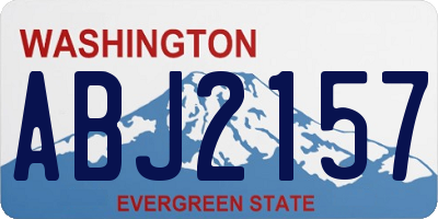 WA license plate ABJ2157