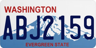 WA license plate ABJ2159