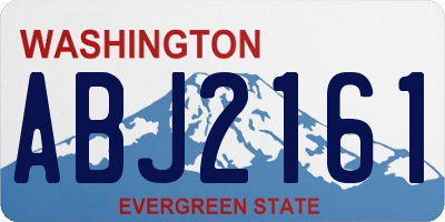 WA license plate ABJ2161