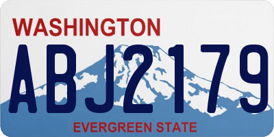 WA license plate ABJ2179