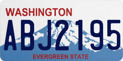 WA license plate ABJ2195