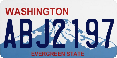 WA license plate ABJ2197
