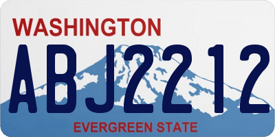 WA license plate ABJ2212