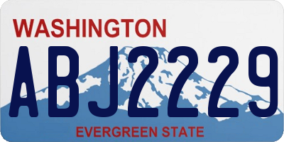 WA license plate ABJ2229