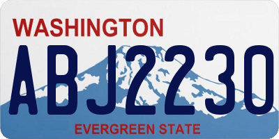 WA license plate ABJ2230