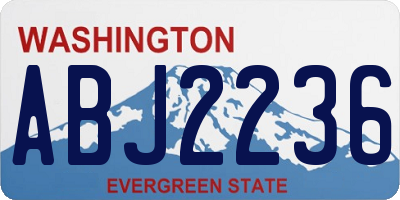 WA license plate ABJ2236
