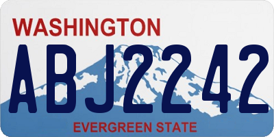 WA license plate ABJ2242